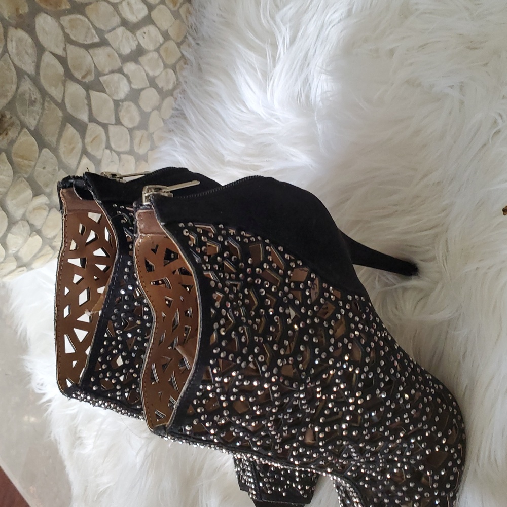 Zigi soho black studded open toe bootie size 7.5 - Picture 14 of 17